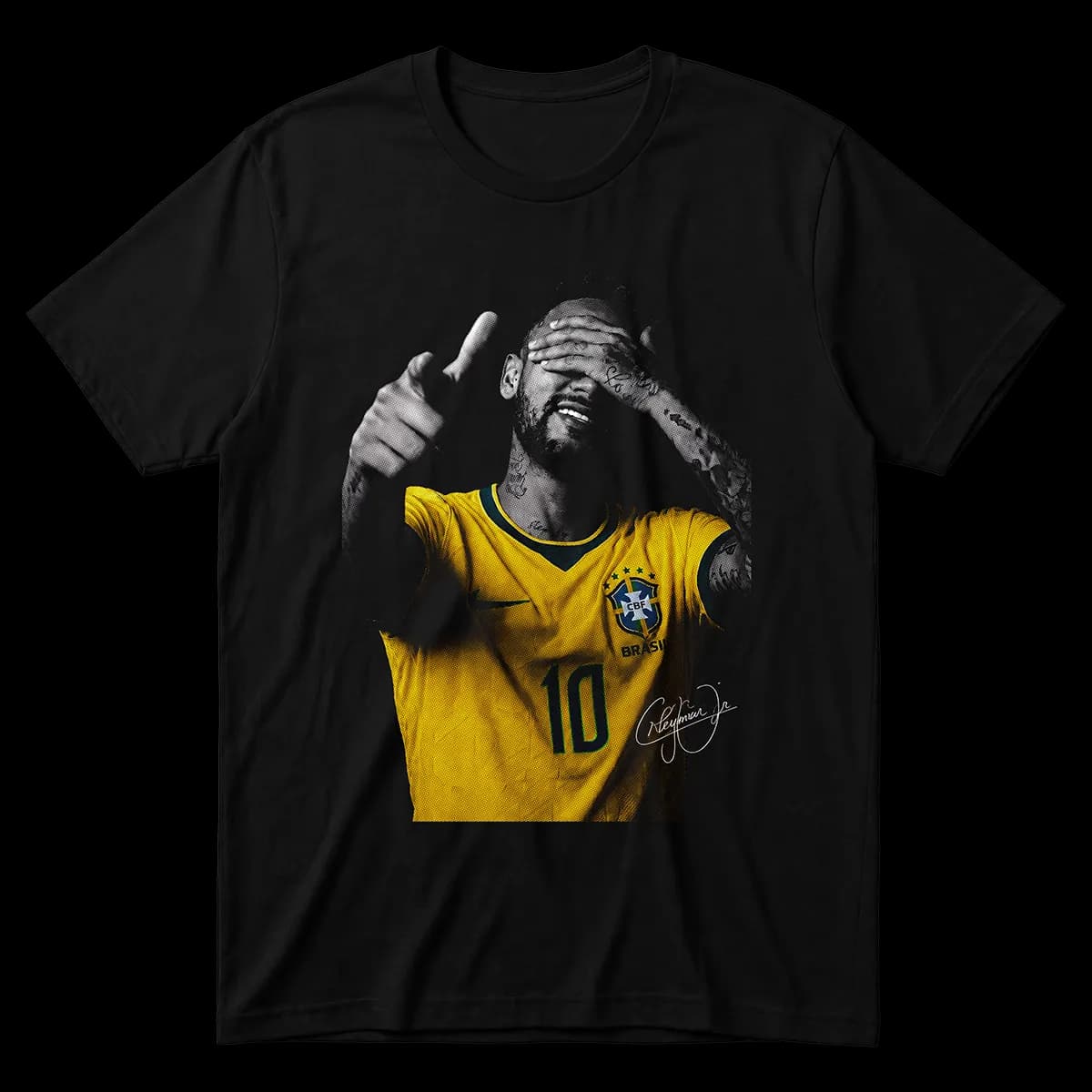 Neymar Jr Brasil Portrait Majica image